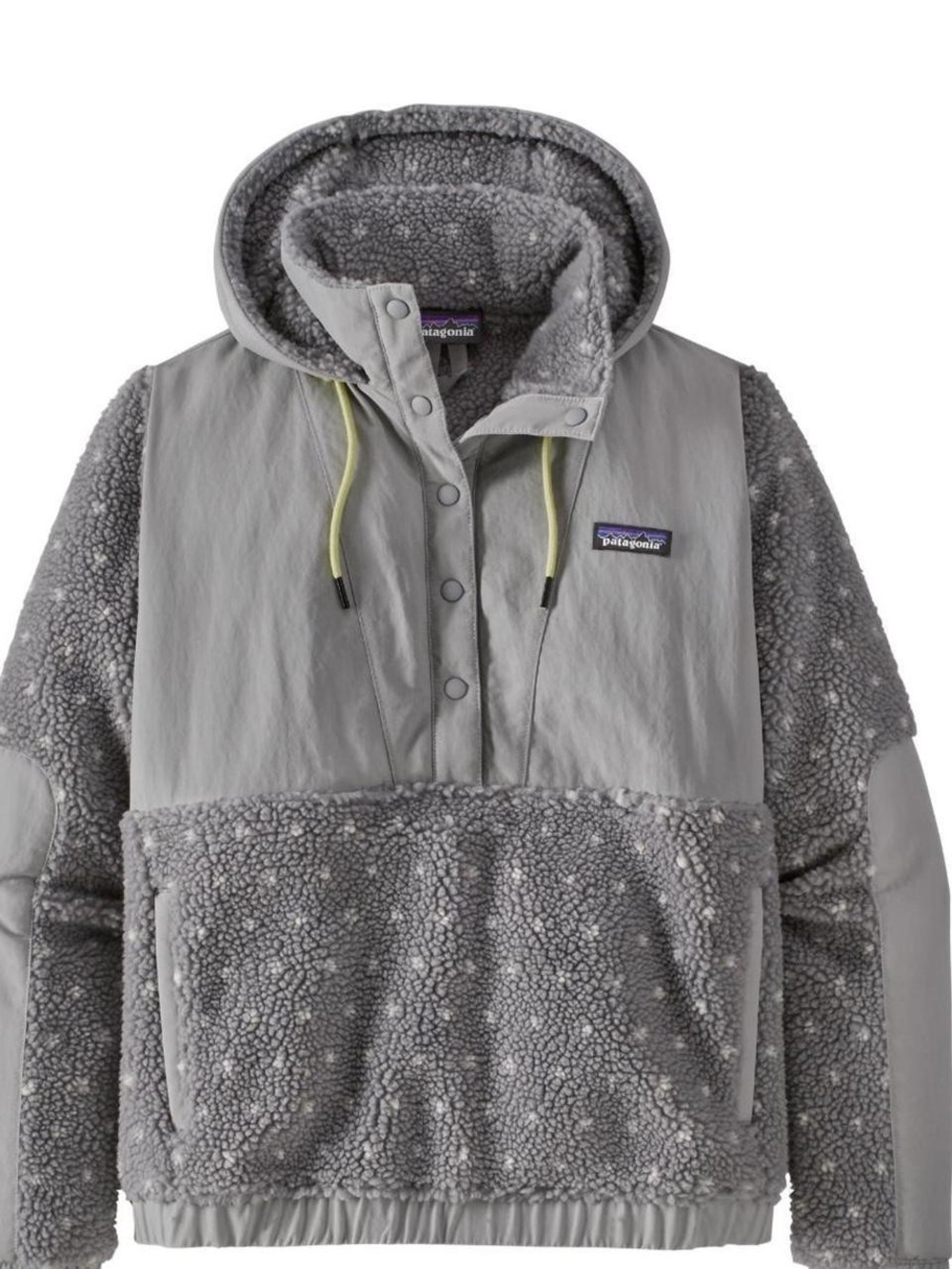 Patagonia Gray Teddy Fleece Pullover Hoodie